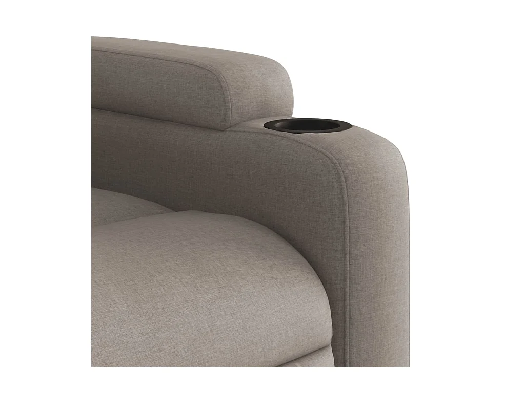 Fauteuil massant inclinable Taupe Tissu