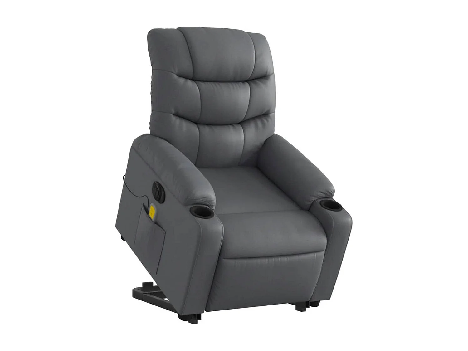 Fauteuil inclinable massant électrique gris similicuir