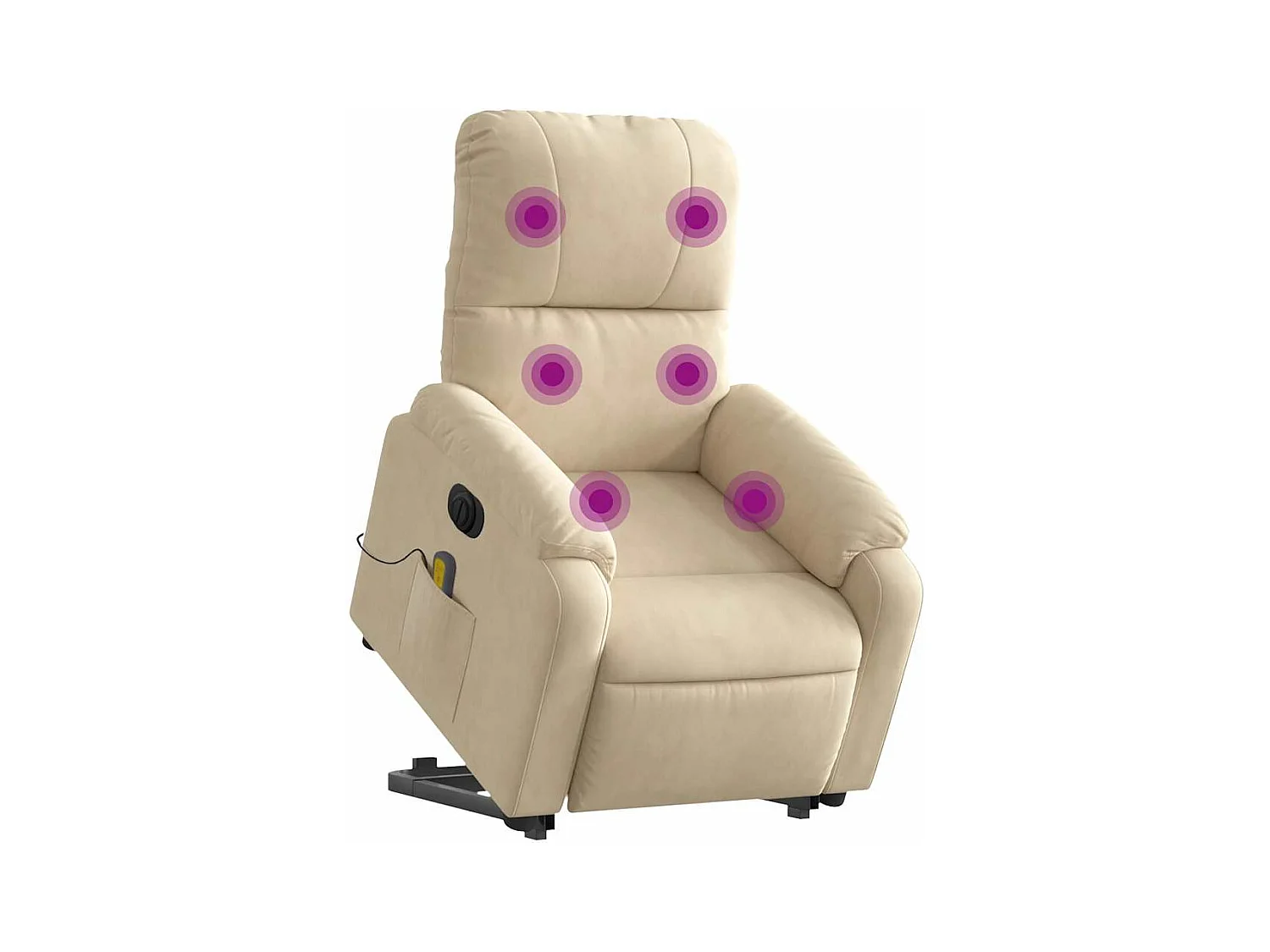 Fauteuil inclinable massant électrique crème