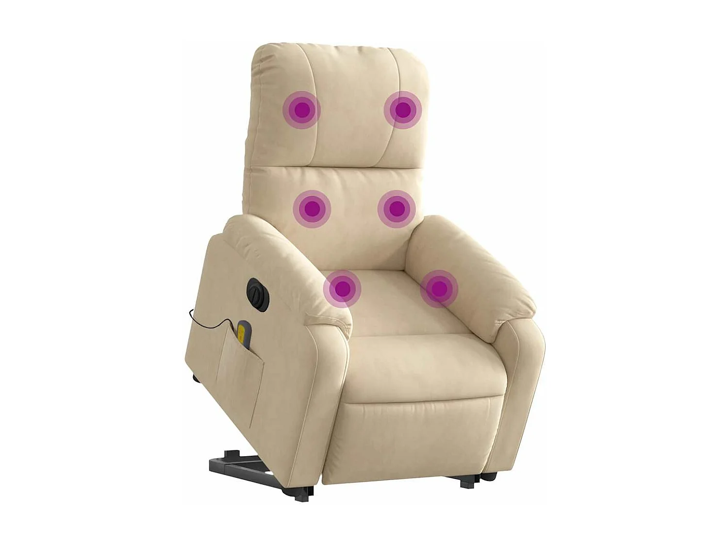 Fauteuil inclinable massant électrique crème