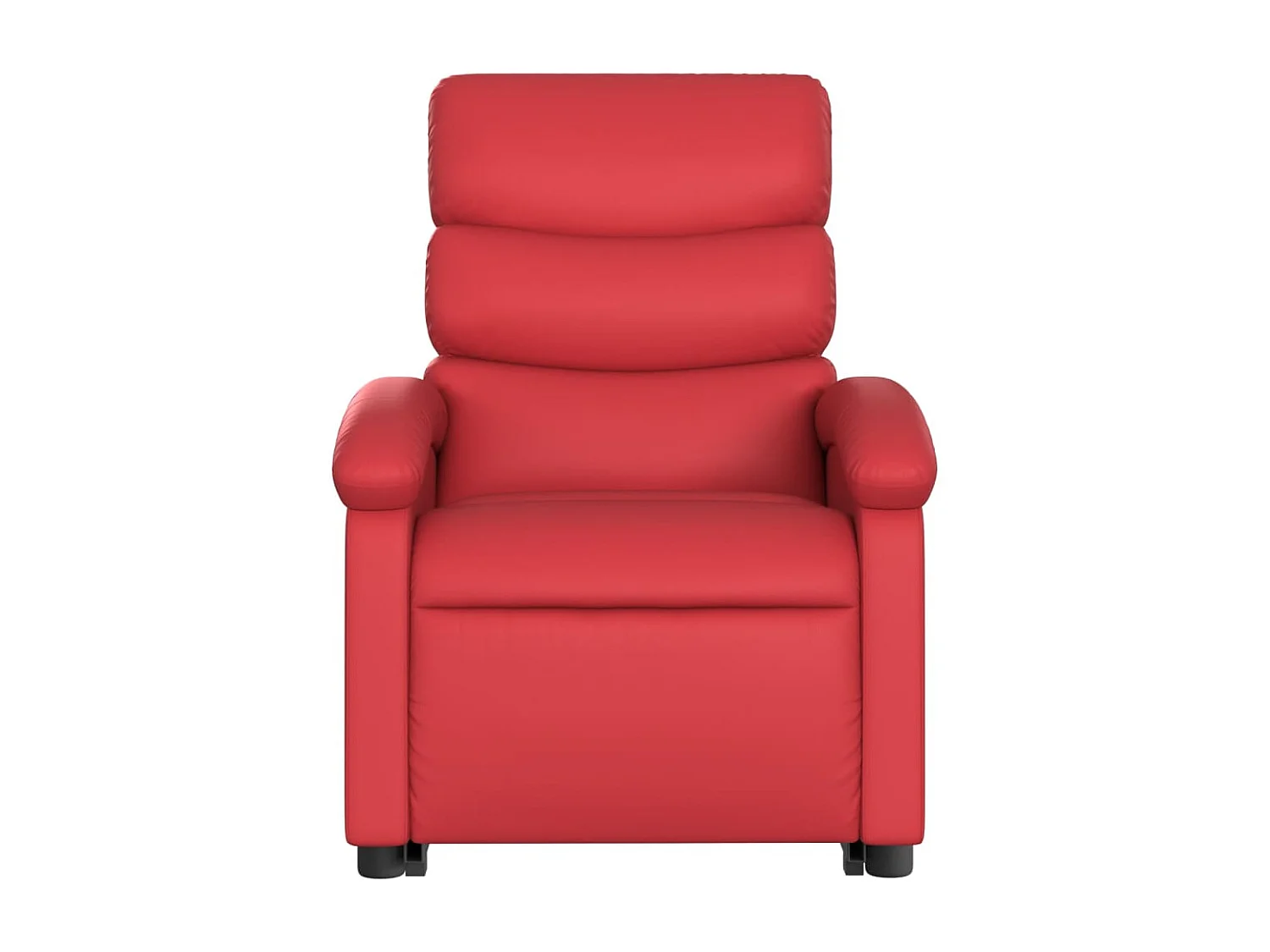 Fauteuil inclinable massant Rouge Similicuir