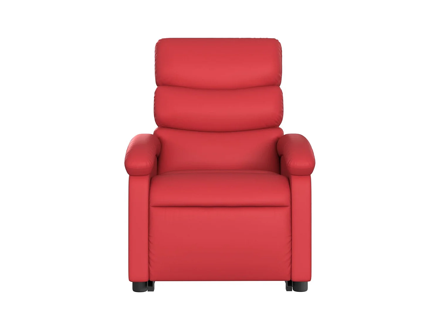 Fauteuil inclinable massant Rouge Similicuir