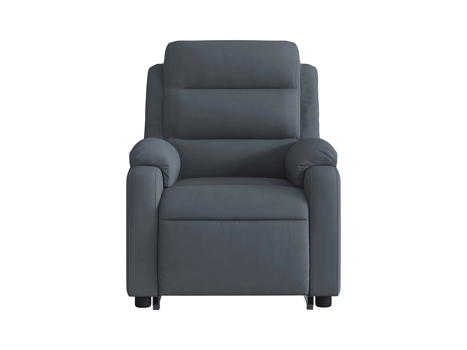 Fauteuil massant inclinable Gris foncé Velours