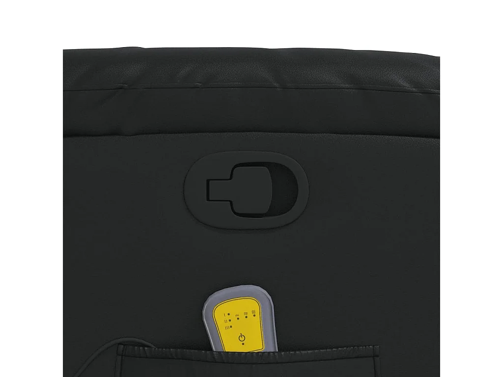 Poltrona de massagens reclinável couro artificial preto