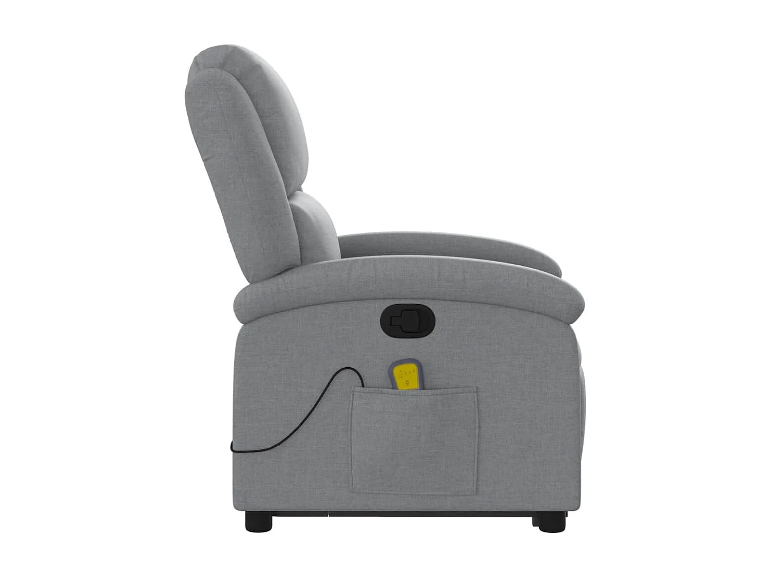 Fauteuil massant inclinable Gris clair Tissu