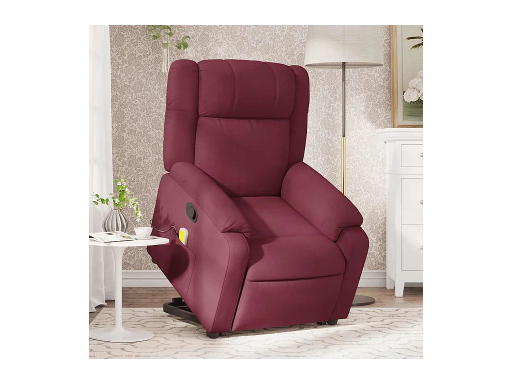Fauteuil inclinable massant Rouge bordeaux Tissu
