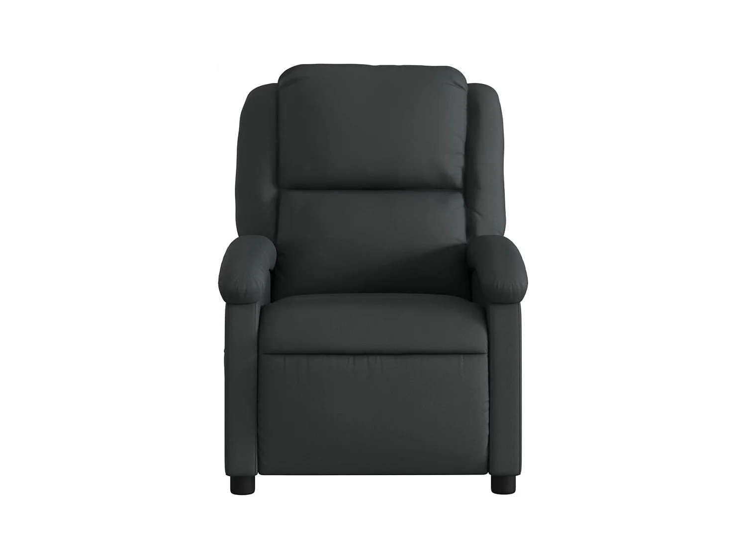 Fauteuil massant inclinable noir cuir véritable