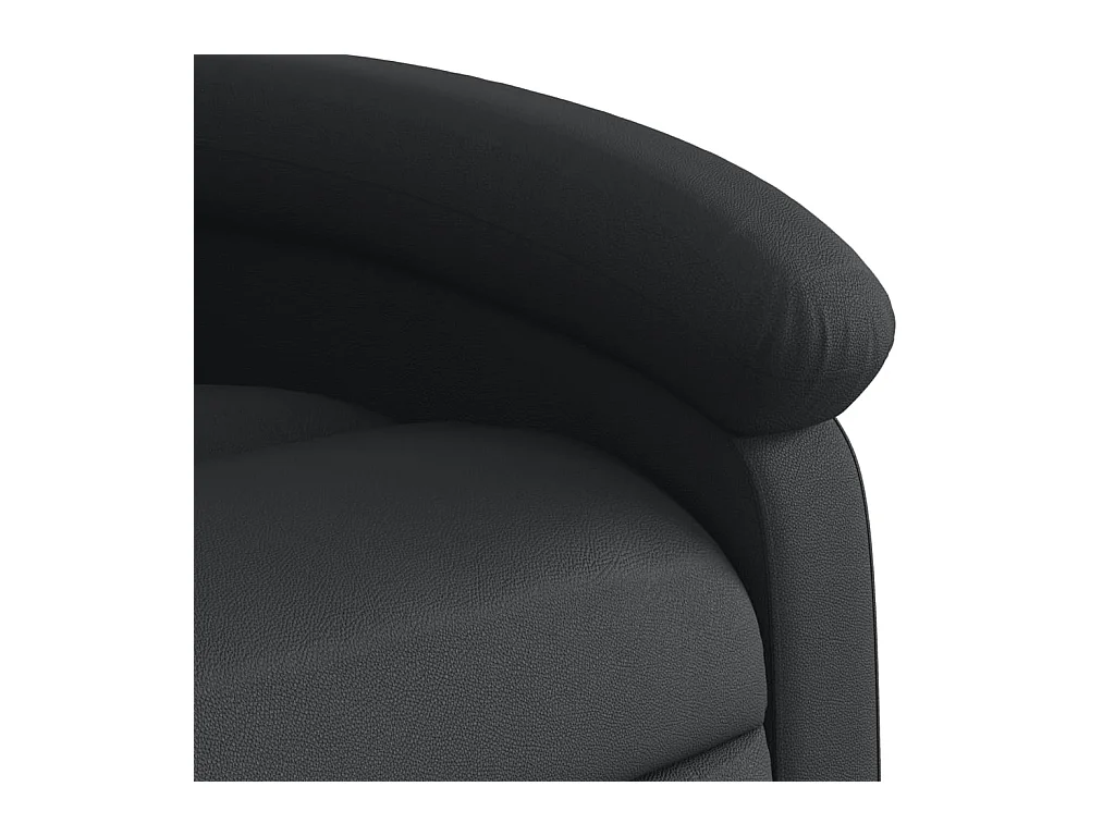 Fauteuil massant inclinable noir cuir véritable