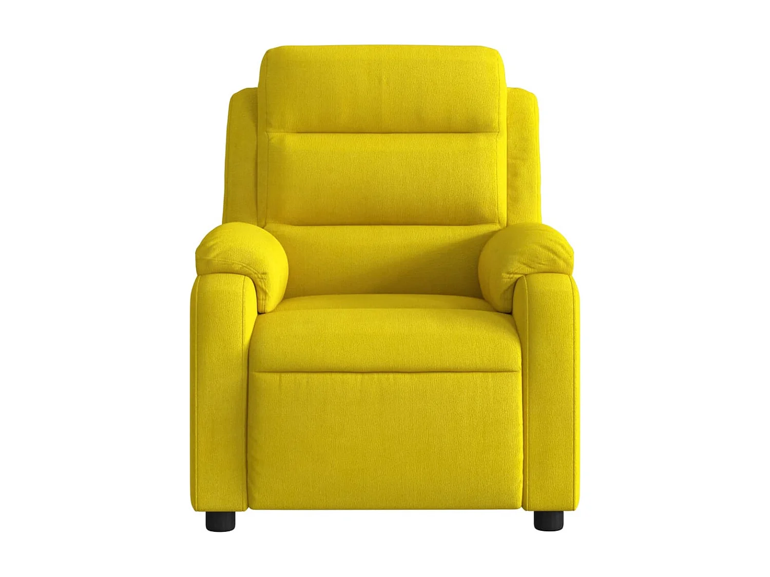 Sillón de masaje reclinable de terciopelo amarillo