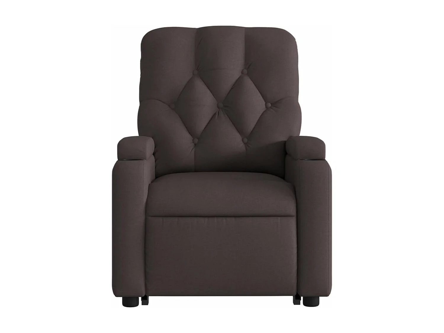 Fauteuil inclinable massant Marron foncé Tissu