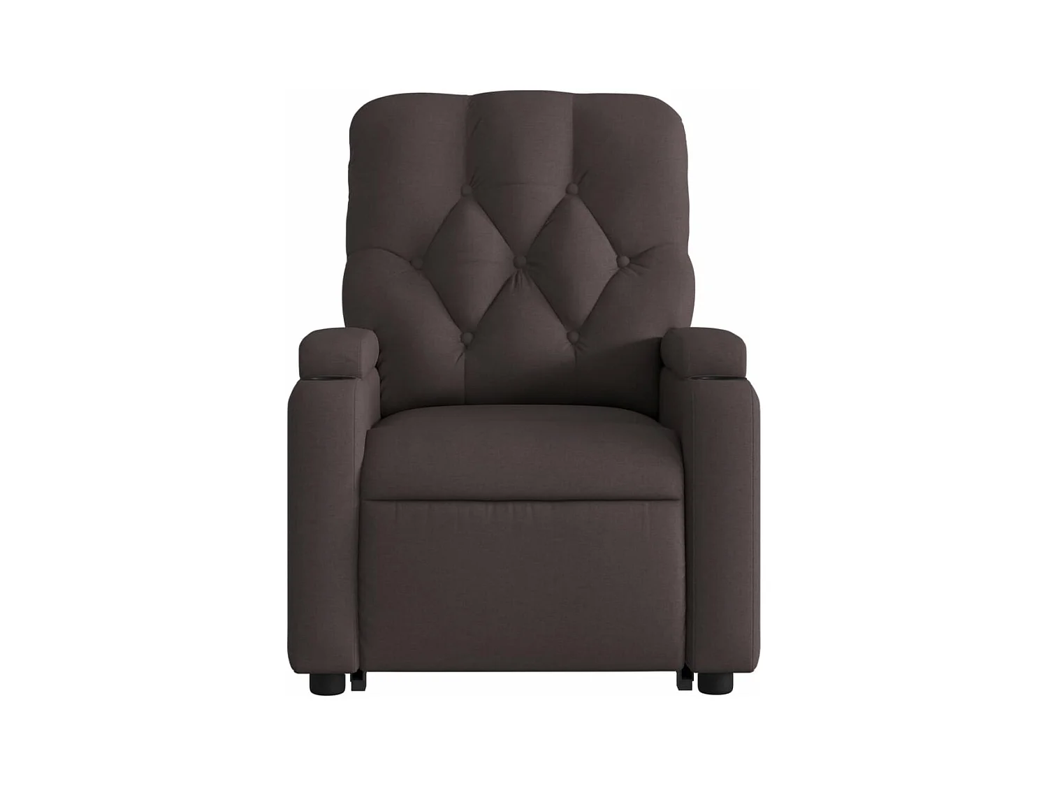 Fauteuil inclinable massant Marron foncé Tissu