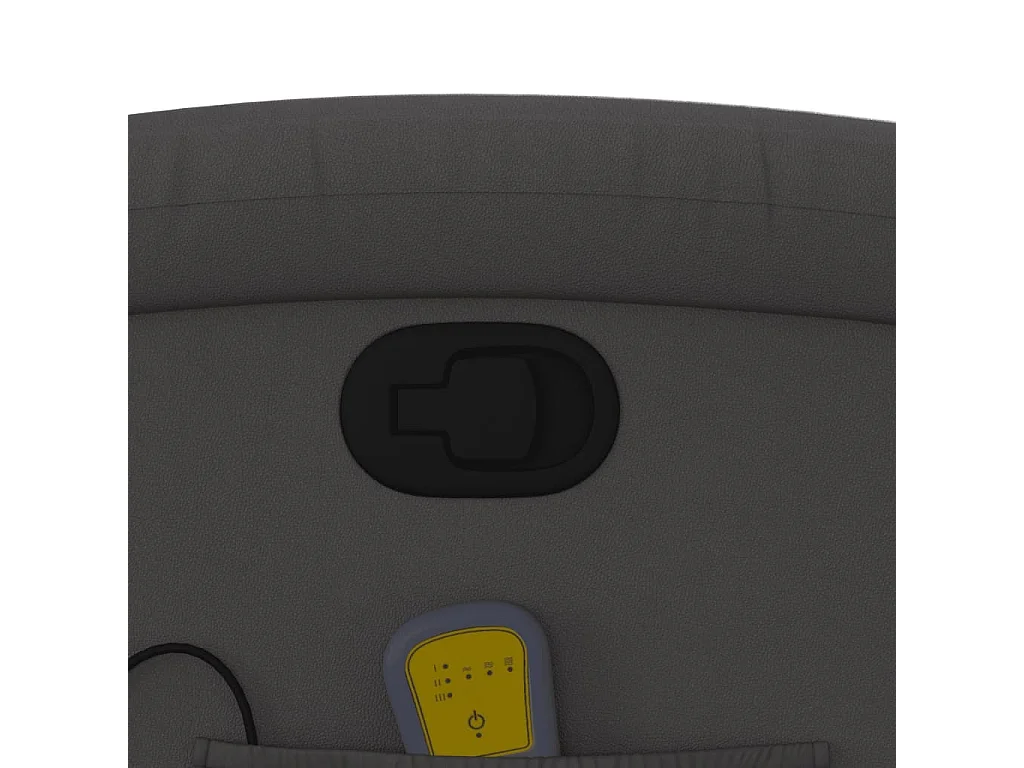Fauteuil massant inclinable gris cuir véritable