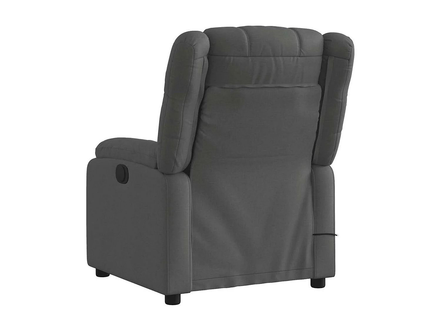 Sillón reclinable de masaje eléctrico tela gris oscuro