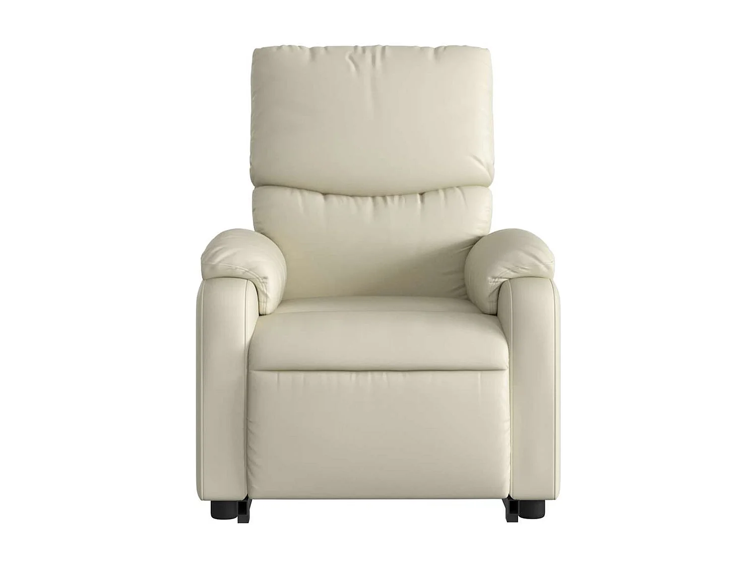 Fauteuil inclinable massant Crème Similicuir