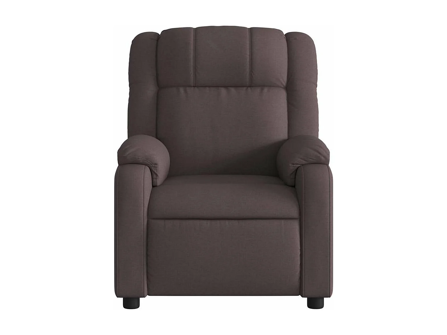Fauteuil massant inclinable électrique Marron foncé Tissu