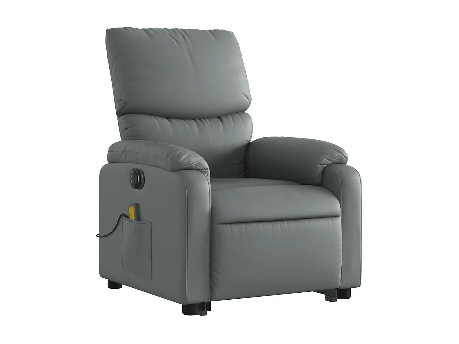 Fauteuil inclinable massant électrique gris similicuir
