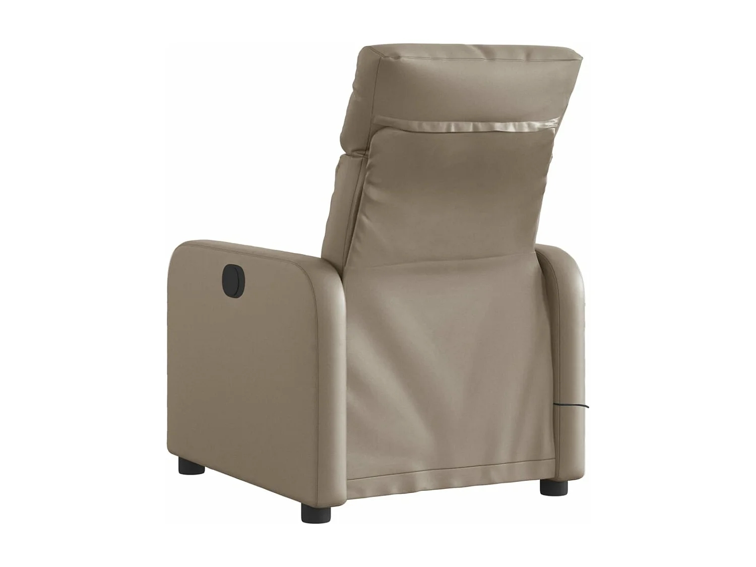 Sillón reclinable de masaje eléctrico cuero sintético capuchino
