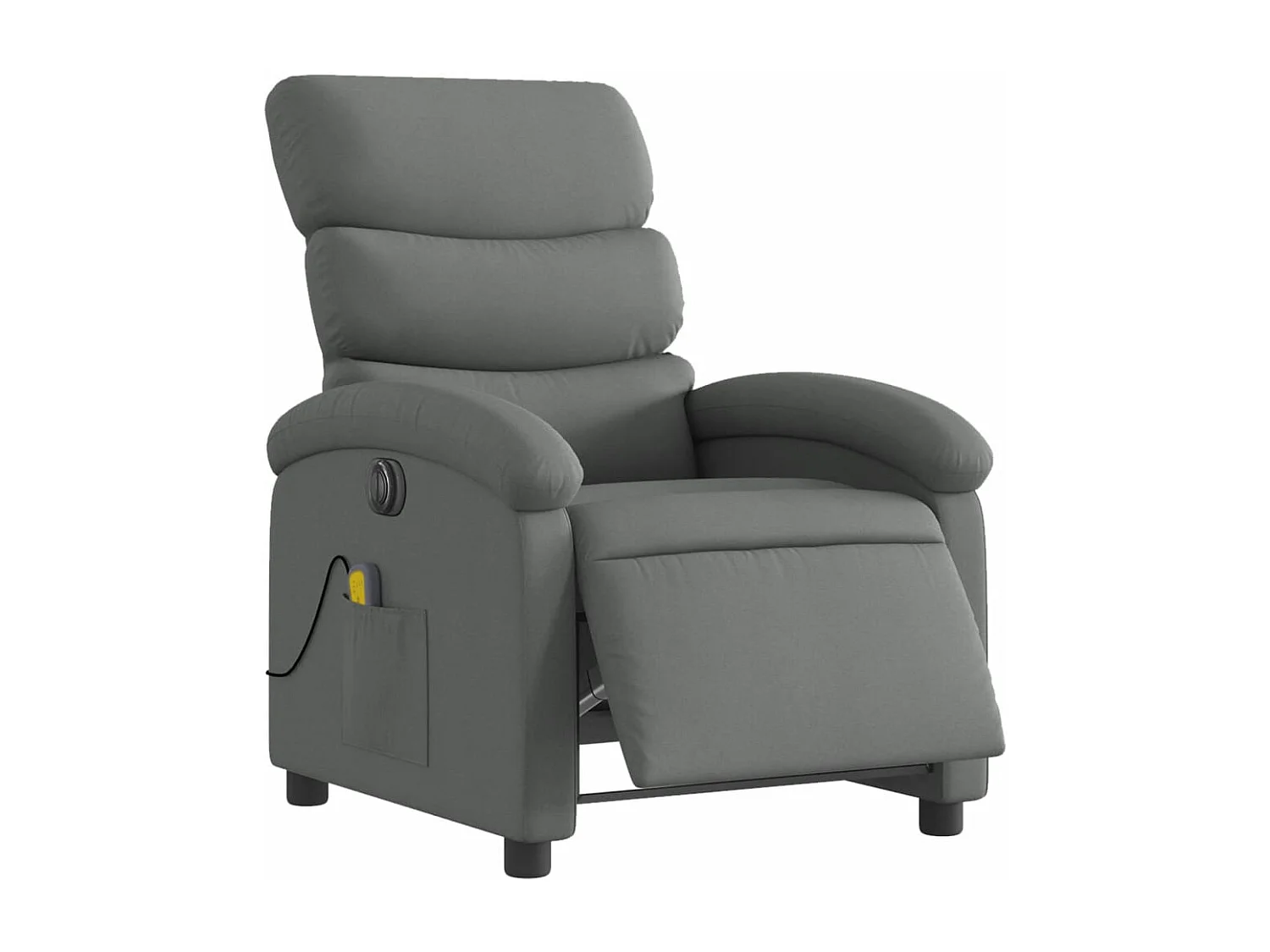 Fauteuil inclinable massant électrique gris foncé tissu