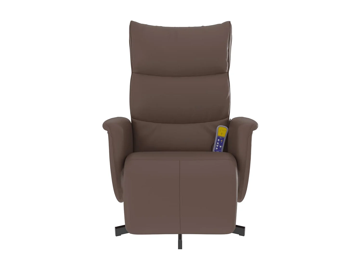 Fauteuil inclinable massant repose-pieds marron similicuir