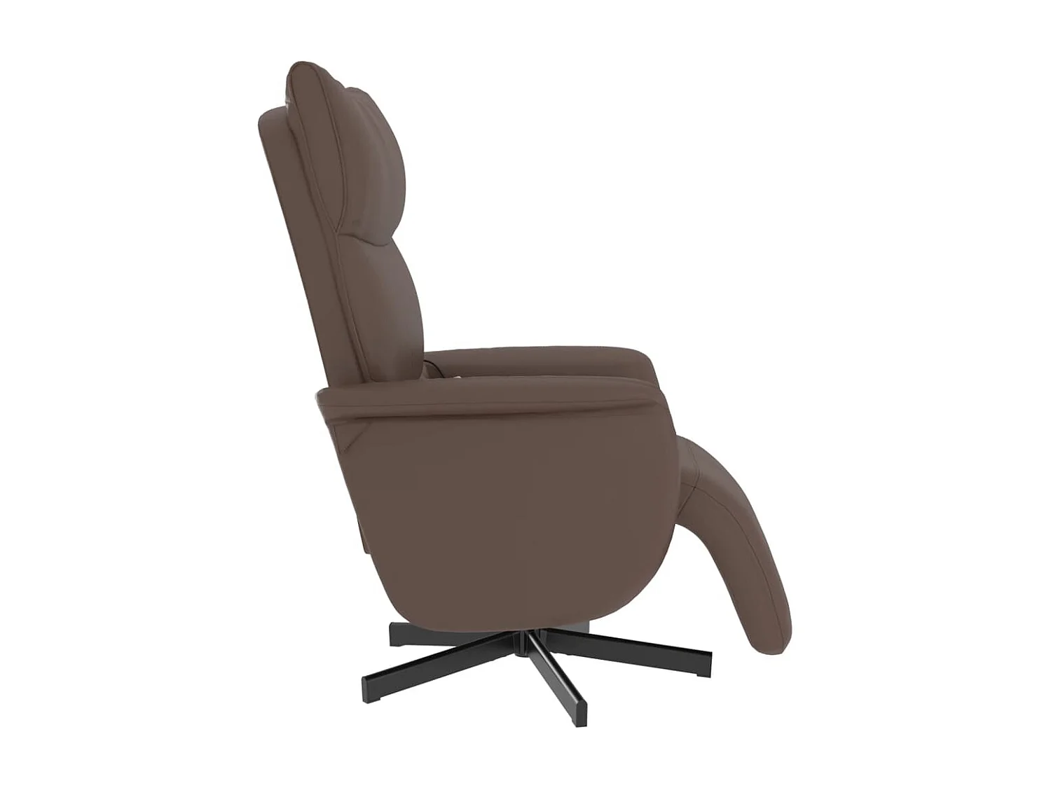 Fauteuil inclinable massant repose-pieds marron similicuir