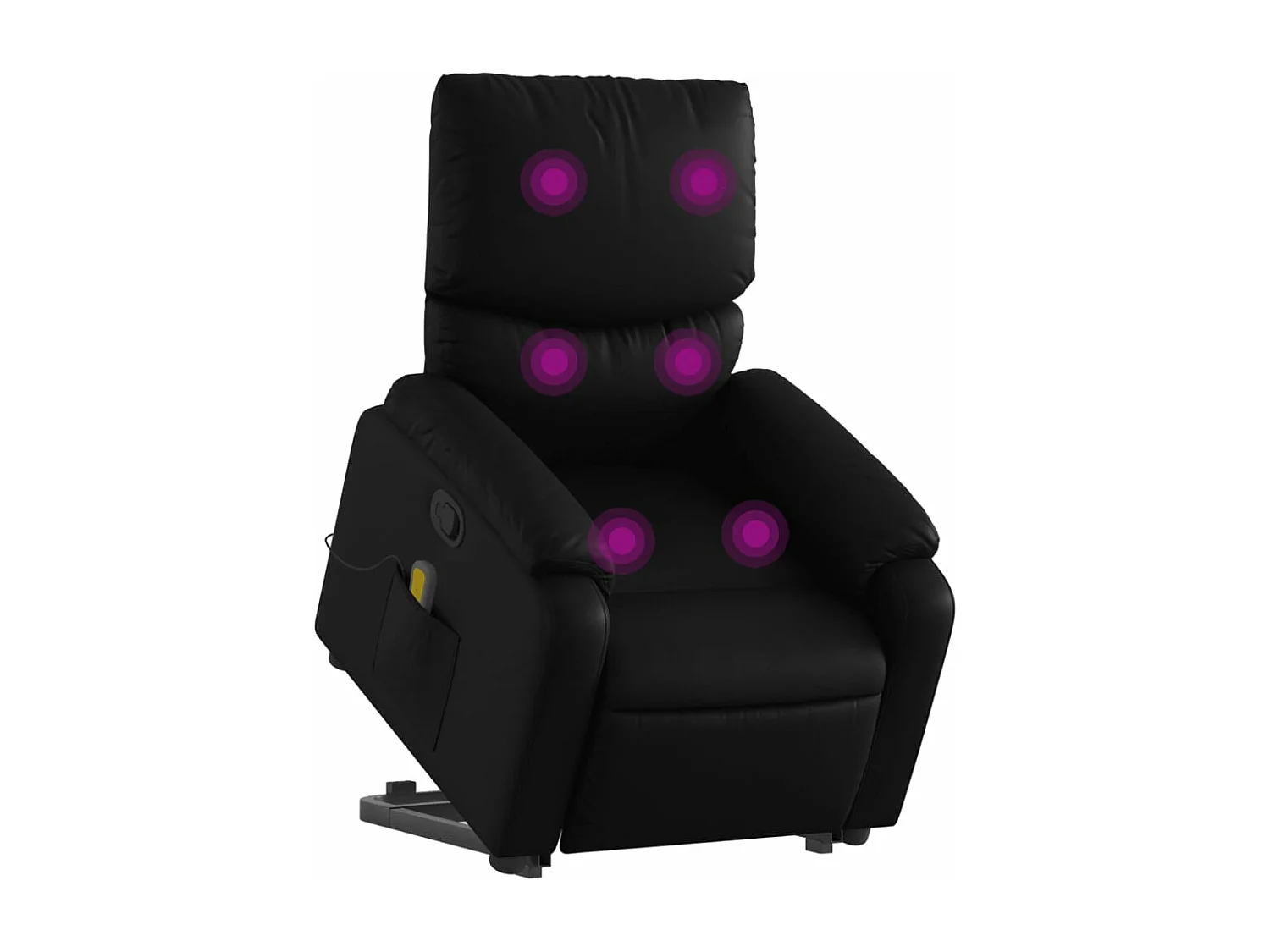Fauteuil inclinable massant Noir Similicuir