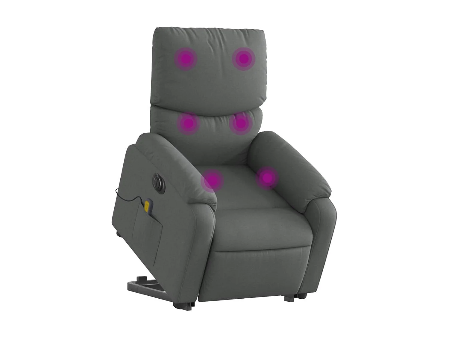 Fauteuil inclinable massant électrique Gris foncé Tissu
