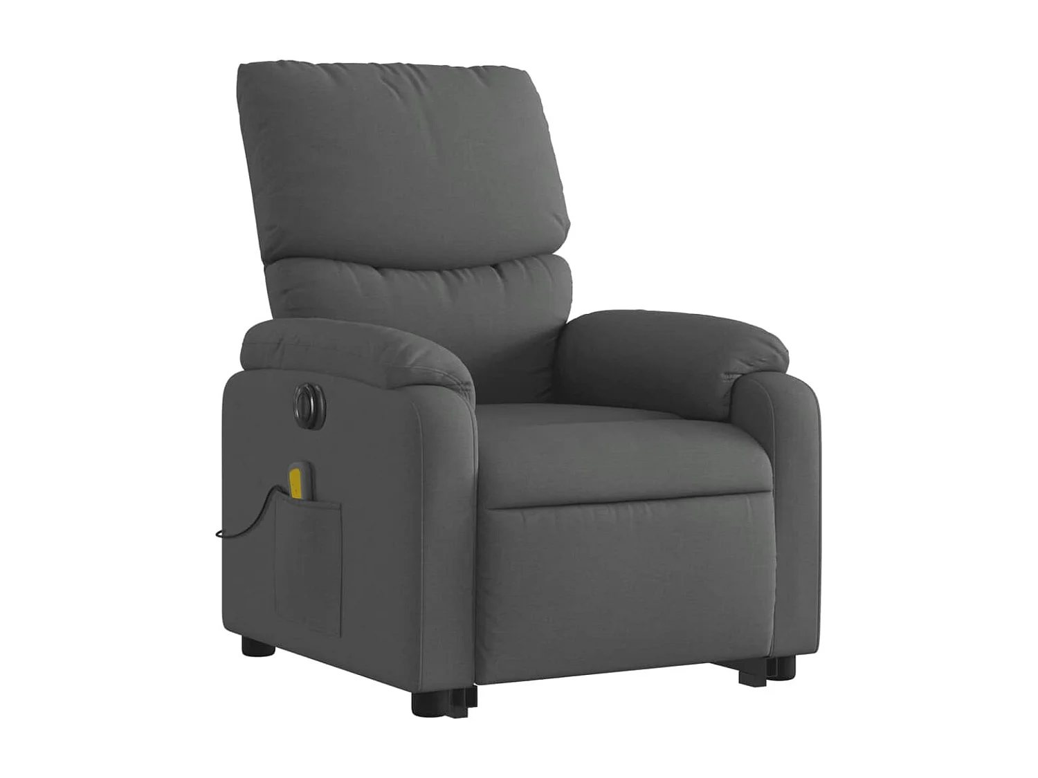 Fauteuil inclinable massant électrique Gris foncé Tissu