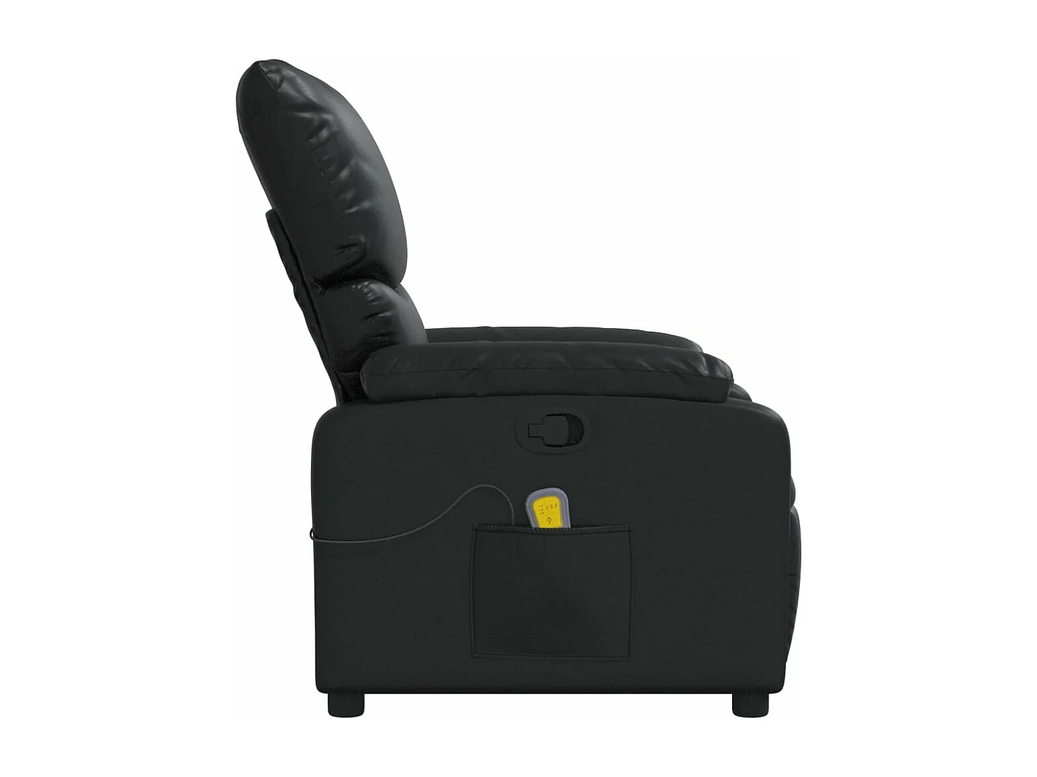 Fauteuil massant inclinable Noir Similicuir