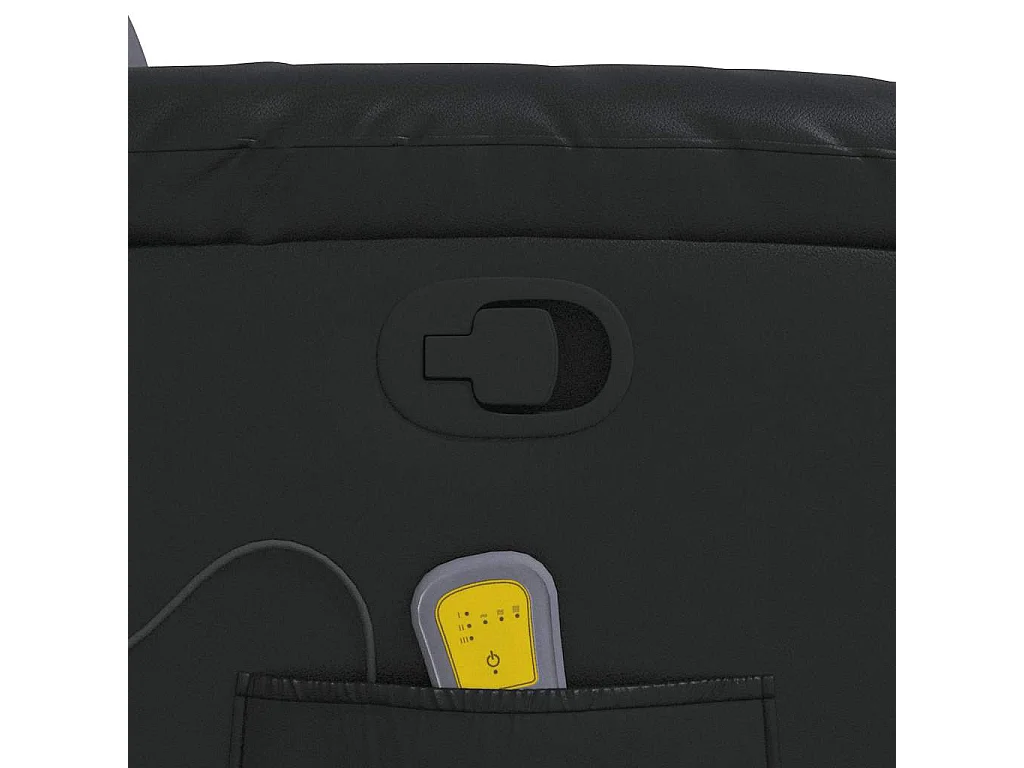 Fauteuil massant inclinable Noir Similicuir