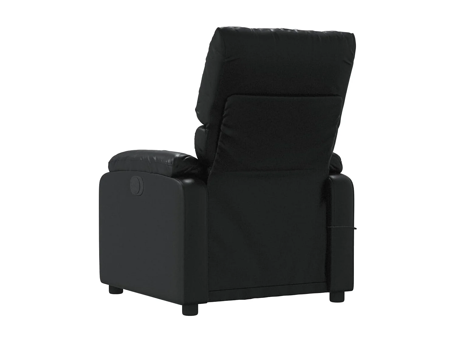 Fauteuil massant inclinable Noir Similicuir