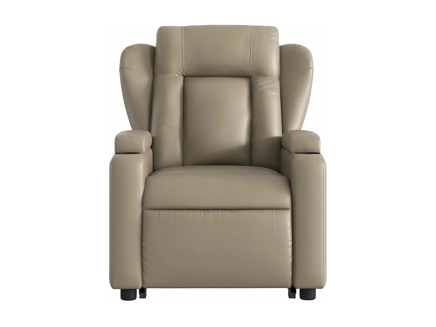 Fauteuil inclinable massant électrique cappuccino similicuir