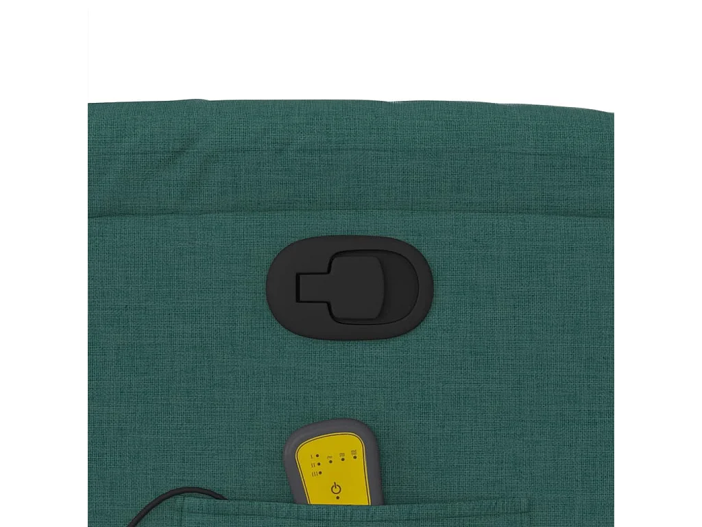 Fauteuil massant inclinable Vert foncé Tissu