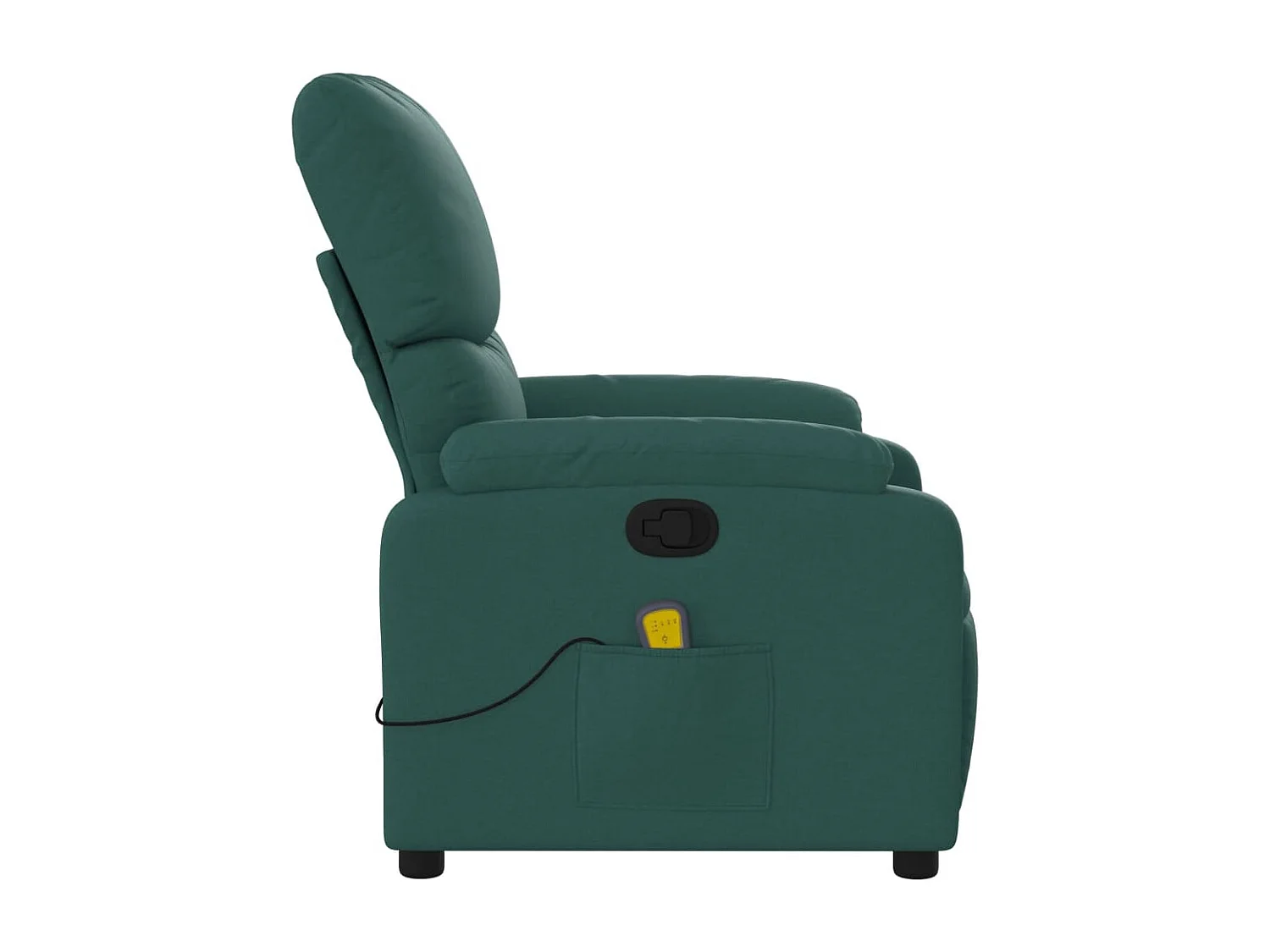 Fauteuil massant inclinable Vert foncé Tissu