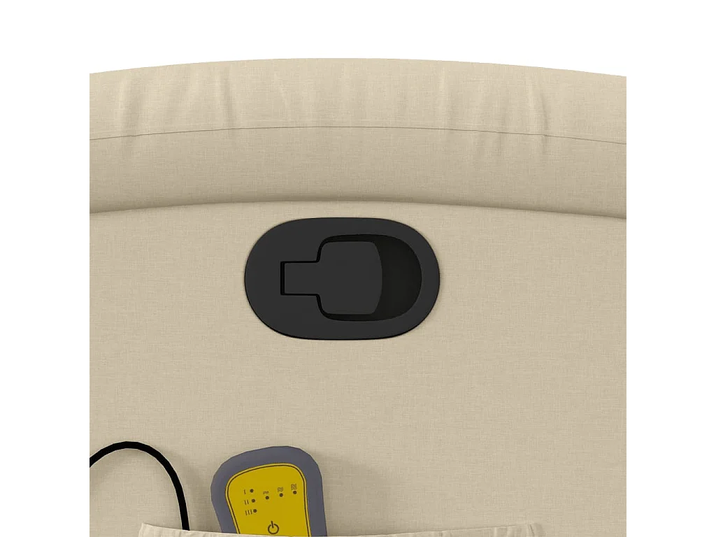 Fauteuil massant inclinable Crème Tissu