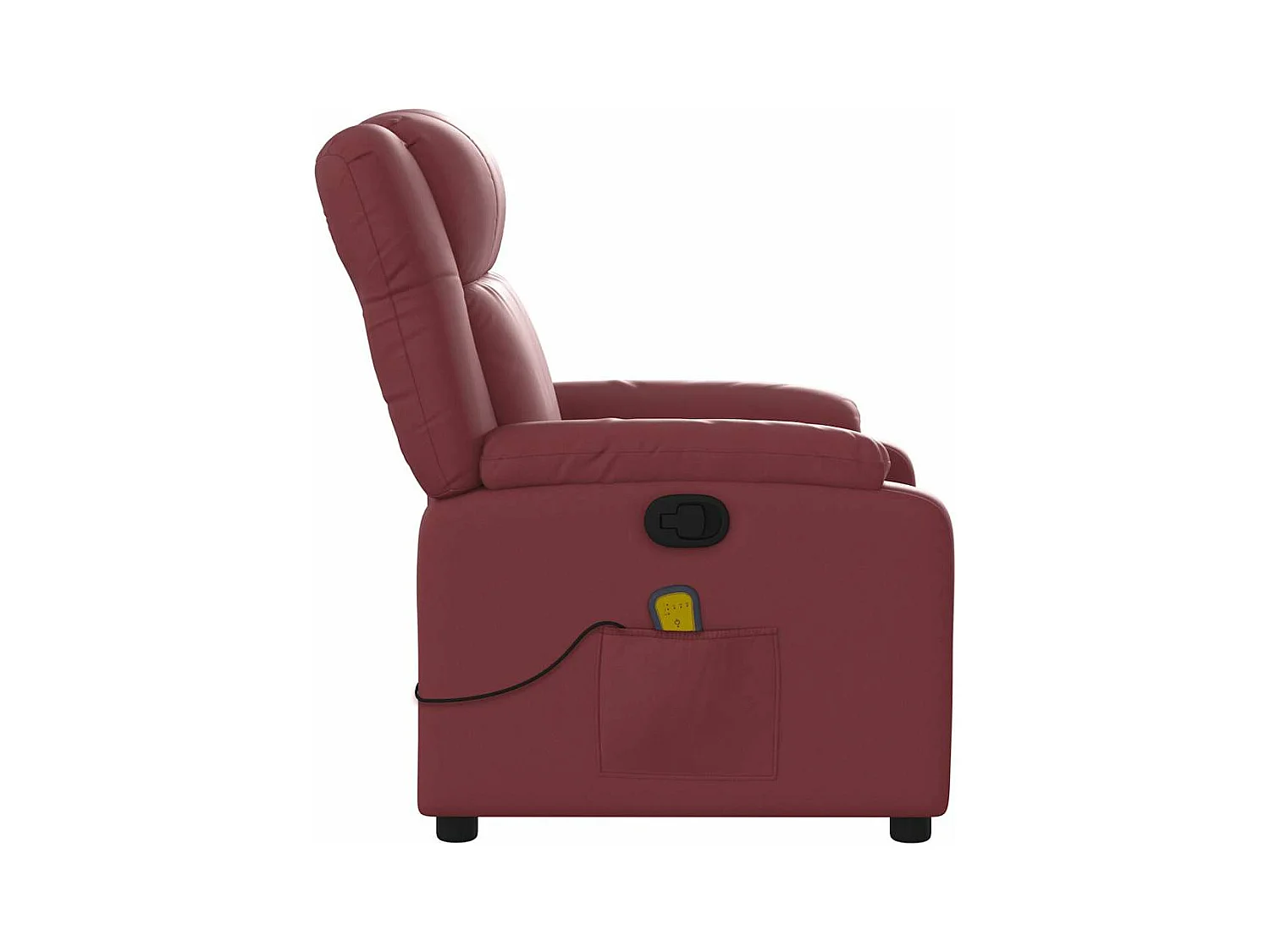 Fauteuil massant inclinable Rouge bordeaux Similicuir