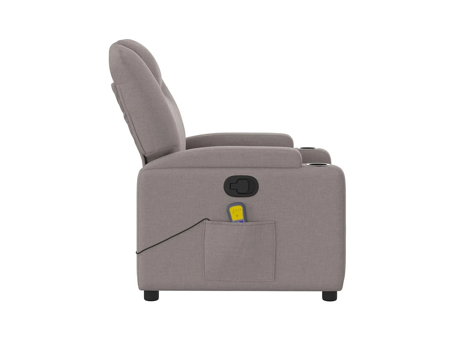 Fauteuil massant inclinable Taupe Tissu