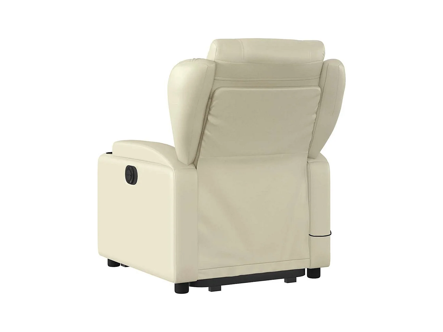 Fauteuil inclinable massant Crème Similicuir