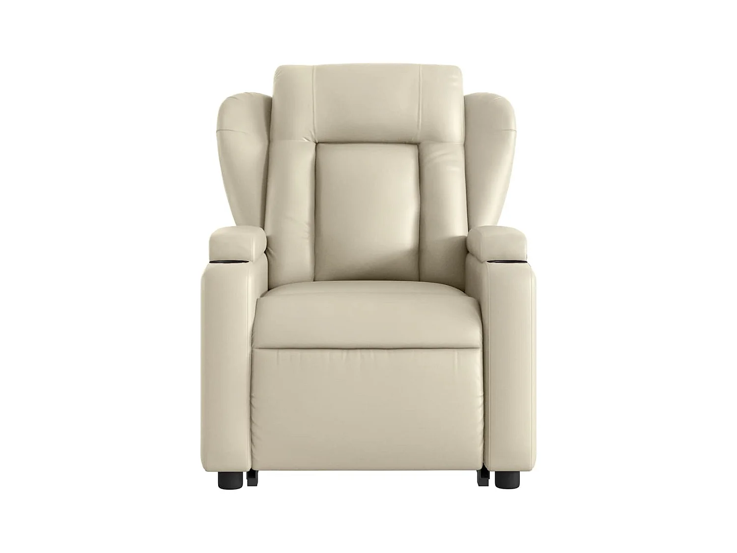 Fauteuil inclinable massant Crème Similicuir