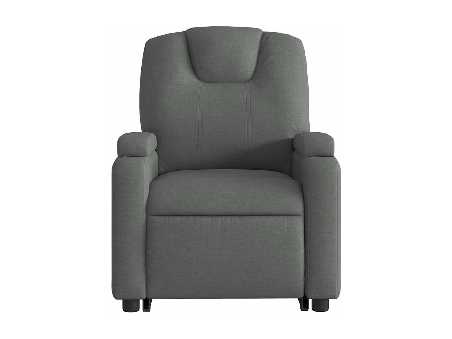 Sillón de masaje eléctrico reclinable elevable tela gris oscuro