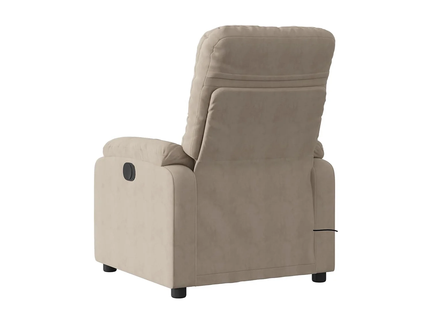 Fauteuil inclinable massant taupe tissu microfibre