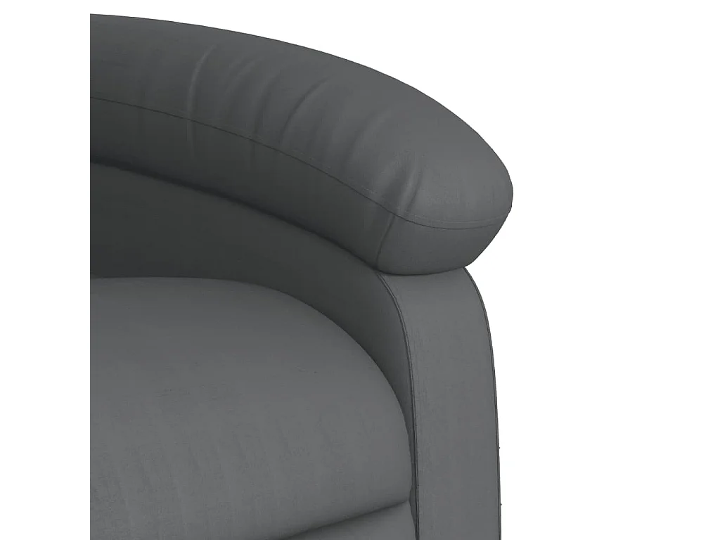 Fauteuil inclinable massant électrique gris similicuir