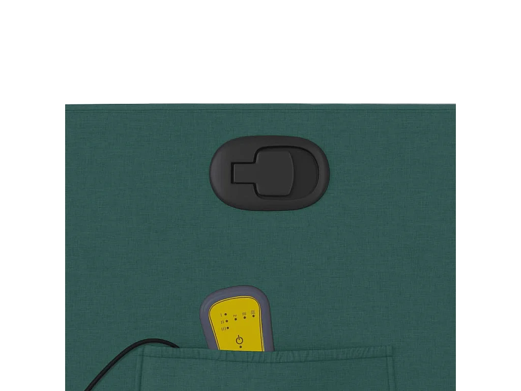 Fauteuil massant inclinable Vert foncé Tissu