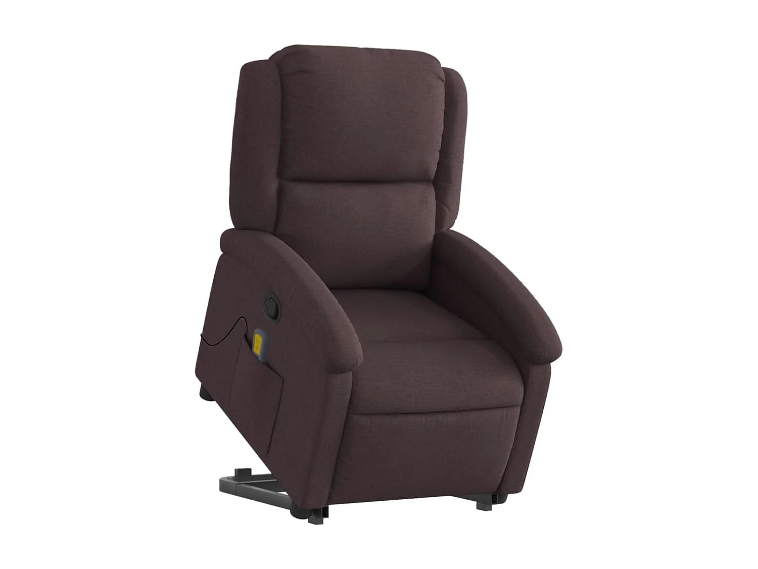 Fauteuil inclinable massant Marron foncé Tissu
