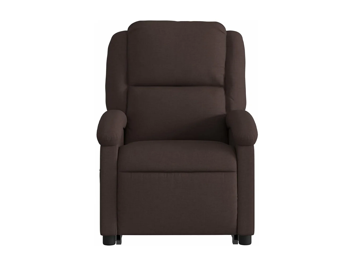 Fauteuil inclinable massant Marron foncé Tissu