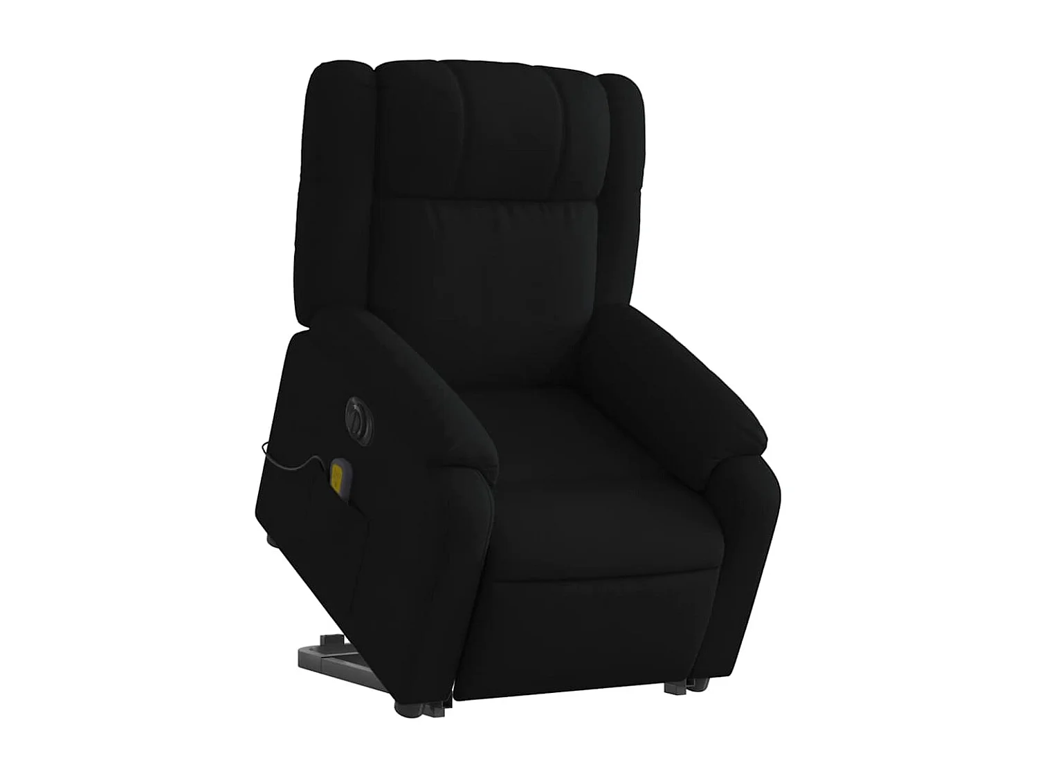 Sillón de masaje eléctrico reclinable elevable tela negro
