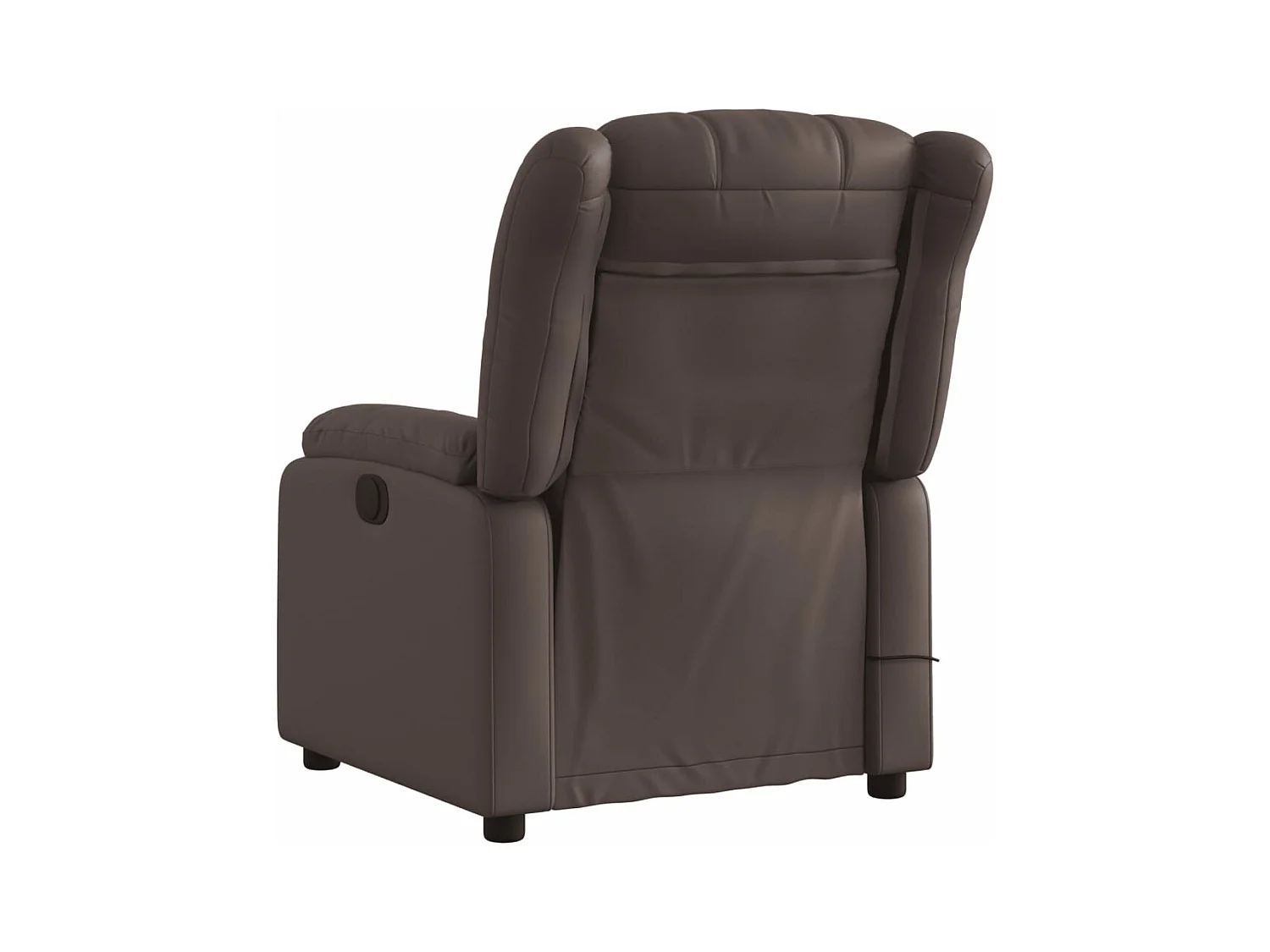 Fauteuil massant inclinable électrique marron similicuir