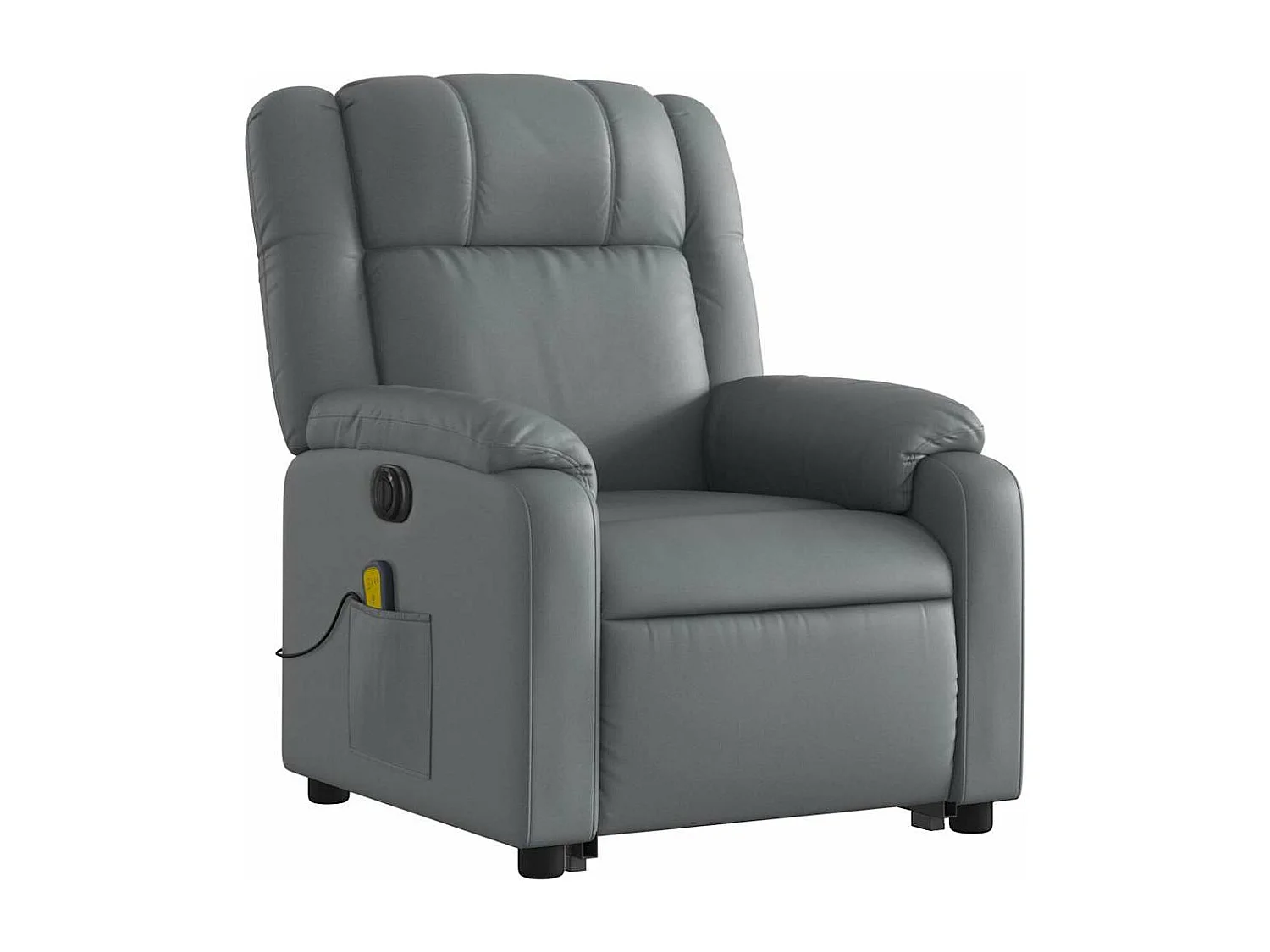 Fauteuil inclinable massant électrique gris similicuir