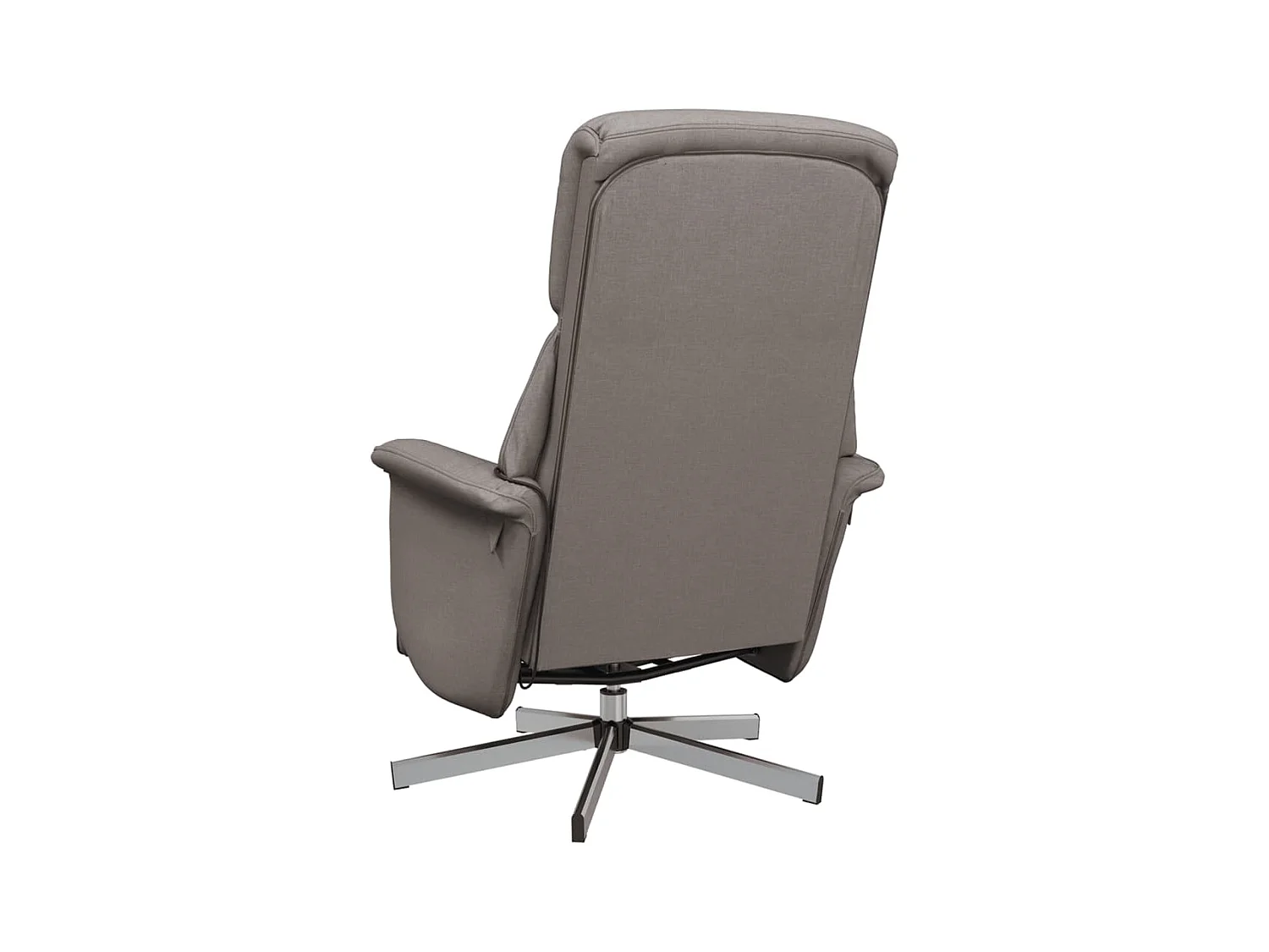 Fauteuil inclinable massant avec repose-pieds taupe tissu