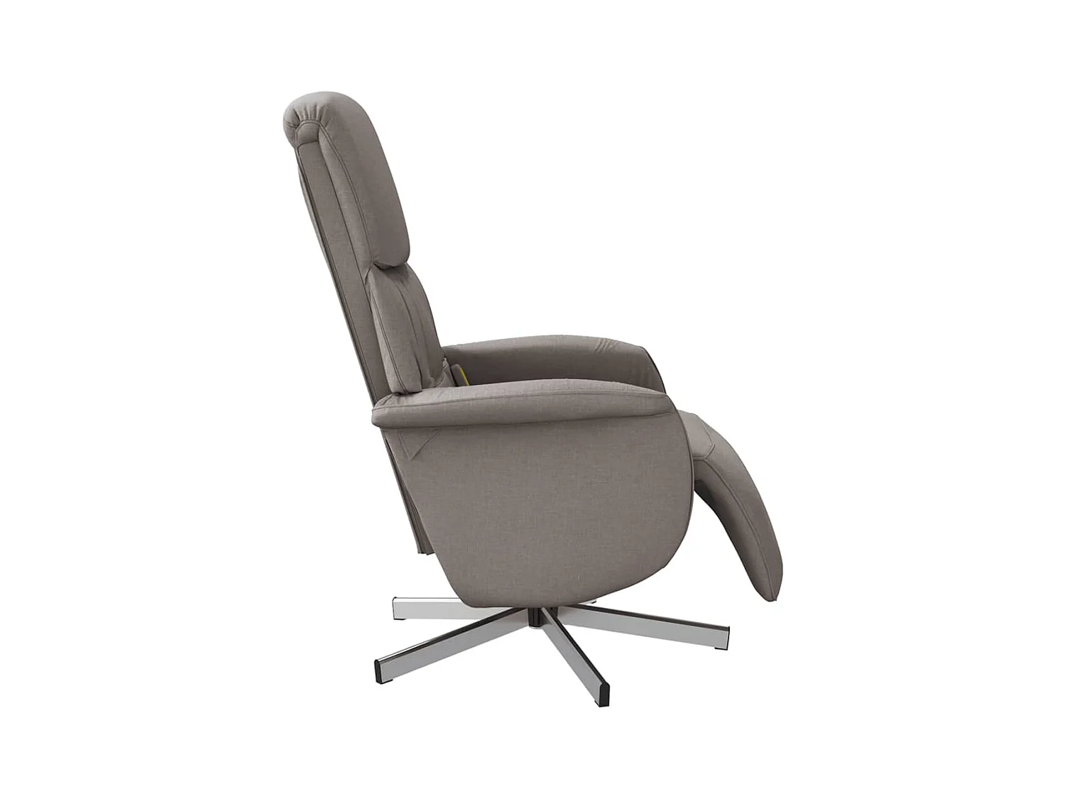 Fauteuil inclinable massant avec repose-pieds taupe tissu