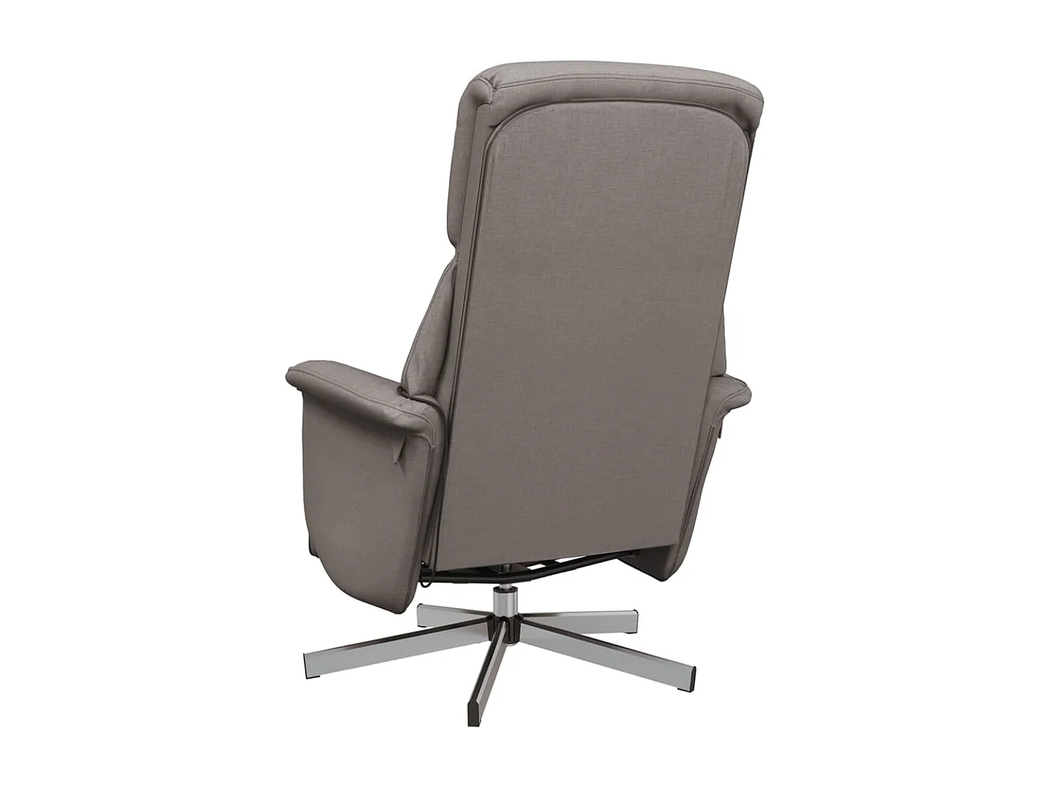 Fauteuil inclinable massant avec repose-pieds taupe tissu